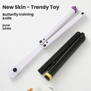 swinging fancy plastic <b>knife</b> training folding <b>knife</b> squid <b>safe</b> and non cutting edge practice butterfly <b>knife</b> - Product Image 2