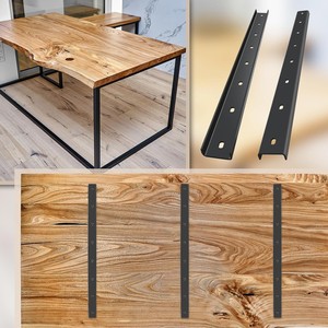 C kanal braketi DIY masa üstü canlı kenar döşeme Stiffeners ahşap mobilya gizli Metal destek C kanal çelik destek - Product Image 6