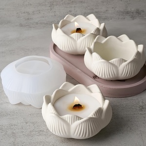 Silicona Lotus para la elaboración de portavelas, artesanías de yeso y resina, ceniceros y cajas de almacenamiento, molde de fundición universal. - Product Image 3
