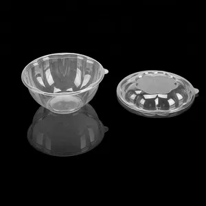 Transparent Microwavable Food Grade To Go Plastic PP/PET/PLA Disposable Soup Bowls With Lids