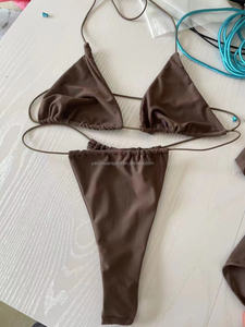 Maillot de bain bikini à armatures pour femme, double couche, avec <span class=keywords><strong>bandeau</strong></span>, haute qualité, fabrication sur mesure, collection 2021 - Product Image 3