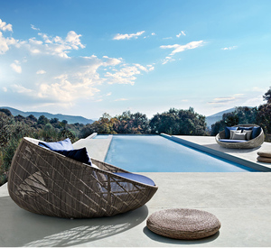 Transversal al aire libre barato paraíso muebles <span class=keywords><strong>de</strong></span> mimbre, cubo mesa y acogedor silla balcón pequeño sofá <span class=keywords><strong>de</strong></span> la esquina cama - Product Image 4
