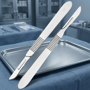 Lames chirurgicales de scalpel poignée stérile et en acier inoxydable #3 avec poignée de scalpel en acier inoxydable de qualité supérieure - Product Image 2