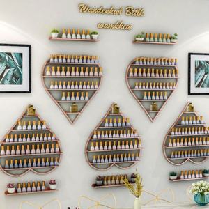 Nail Salon Shelf Rack <b>Wall</b> Mounted <b>Wall</b> Hanging Iron Nail Polish Storage Rack Gold Nail Polish <b>Display</b> Rack <b>Display</b> - Product Image 2