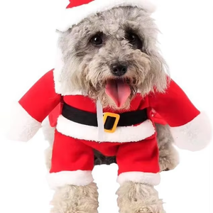 मछली राजकुमारी xl क्रिसमस सांता क्लॉज़ खड़े कुत्ते पोशाक क्लासिक शैली कुत्ते कोट - Product Image 4