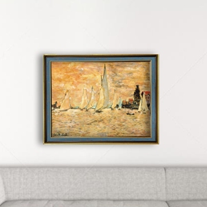 Tái tạo thuyền buồm của Charles-Francois daubigny-in vải thân thiện với môi trường với bảo vệ chống tia cực tím để trang trí nhà - Product Image 1