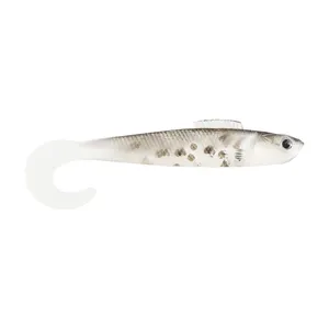 Newbility鮮やかな天然魚の形のコイリングテールソフトルアー環境シリコーン125mmソフトベイト