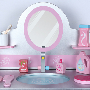 Jouets en bois pour enfants, machine à laver rose, jeu de rôle pour enfants, fabrication sur mesure - Product Image 6