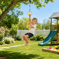 ROPECUBE Anillas de Escalada Modernas para Niños, Escalera, Juguete de Entrenamiento Sensorial para Interiores/Exteriores, Antideslizante, para Gimnasio, Sala de Estar, Hotel, de Poliéster