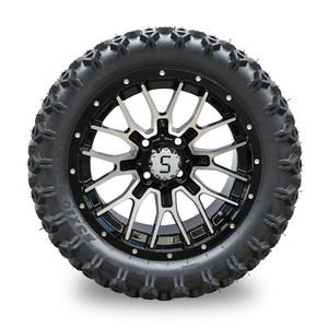 Neumático todoterreno de 22*10-14, rueda y neumáticos de carrito de golf de 14 ", neumático y rueda negros mecanizados/brillantes combinados - Product Image 2