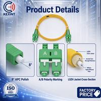 KEXINT Kabel Patch Fiber Optik Single Mode Duplex SC/APC ke SC/APC Berkualitas Tinggi OS2 9/125um LSZH 2.0mm/3.0mm