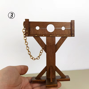 Silla Eléctrica a Escala 1/12 para Escenas de Soldados, con Esposas y Grilletes, Mini Equipo de Madera, Cadenas en Forma de <span class=keywords><strong>X</strong></span>, Muebles de Cosplay de <span class=keywords><strong>6</strong></span> Pulgadas - Product Image 4