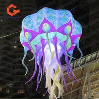 Decoración de Escenario, Medusas Inflables Colgantes, Animales Marinos, Globos Inflables de Medusas y Pulpos