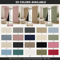 Rideaux occultants à œillets, couleur unie, en polyester, pour chambre et salon, 132x214cm, taille personnalisée, vente en gros, modernes