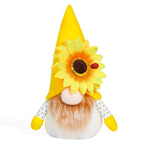 Décoration de fenêtre : Poupée sans visage, Nain, Vieil adorable, Gobelin tournesol pour le Festival des abeilles