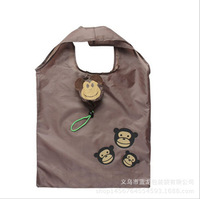 Sac à provisions pliable en forme de singe animal mignon sacs fourre-tout réutilisables pliants de stockage d'épicerie sac de voyage