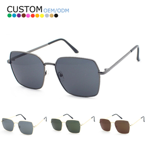 Trendy <b>Retro</b> 9013 Square Driving <b>Sunglasses</b> for Men Metallic Polarized UV400 Sun Glasses Wholesale - Product Image 1