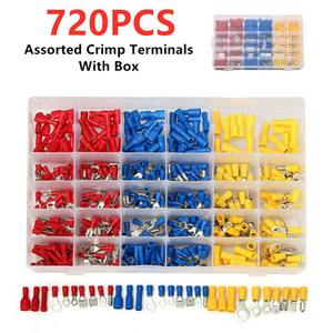 Terminales de crimpado de desconexión rápida para ingeniería química, calibres 0-6 y 12-22 AWG, material PC, juego de 720 terminales estilo europeo - Product Image 3