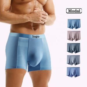 Hete Aanbieding Modal Ondergoed Heren Op Maat Logo Boxershorts Vochtregulerend Culotte Homme Short Heren Trunks Ondergoed - Product Image 1