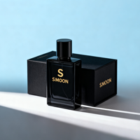 Flacon de parfum rectangulaire coloré personnalisé, vide, 50 ml, 100 ml, avec boîte et atomiseur de parfum, vaporisateur à fine brume
