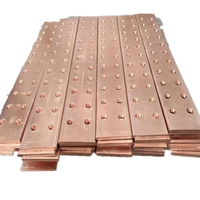 Barre de cuivre pur à 99,9 % ASTM C11000 80x10mm 120x14mm 100x8mm, barre omnibus en cuivre perforée et étamée
