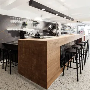 YIPJ Tabouret de bar scandinave en bois massif Tabouret de bar domestique Tabouret de bar minimaliste de concepteur Tabourets hauts de café Meubles modernes