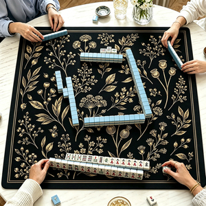 <span class=keywords><strong>Tapis</strong></span> de Mahjong Chinois Moderne de Luxe Personnalisé à Faible MOQ, <span class=keywords><strong>Tapis</strong></span> de Table en Caoutchouc Imperméable et Silencieux pour Soirées de Mahjong Américain et <span class=keywords><strong>Poker</strong></span> - Product Image 2