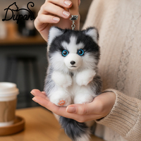 Meilleure Vente : Porte-clés en Peluche Miniature Chat/Chien Simulé, Pendentif Animal Mignon et Unique, Breloque de Sac pour Cadeau de Noël