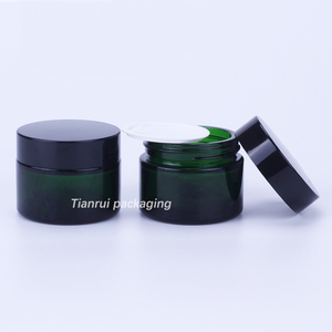 Vasetti cosmetici ricaricabili di lusso per crema verde crema 20 gm 30 <span class=keywords><strong>ml</strong></span> <span class=keywords><strong>50</strong></span> <span class=keywords><strong>ml</strong></span> 100 <span class=keywords><strong>ml</strong></span> <span class=keywords><strong>vetro</strong></span> crema per gli occhi vasetti crema per il viso con coperchio - Product Image 2