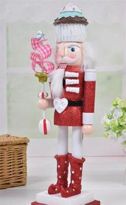 Navidad 장식 테이블 장식 왕 인형 선물 나무 사탕 장난감 크리스마스를위한 막대 사탕 군인 호두 까기 인형 - Product Image 6