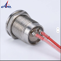 Bouton tactile capacitif électrique 12 mm, bouton poussoir étanche IP68, interrupteur tactile piézo momentané à verrouillage sous l'eau