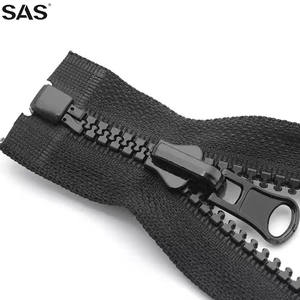 SAS Accessoires <span class=keywords><strong>Zip</strong></span> 5 #8 # Fermeture Eclair Extracteur Open-end <span class=keywords><strong>Vislon</strong></span> Zipper Logo personnalisé Taille Couleur Noir Tente Plastique Résine Zipper - Product Image 2