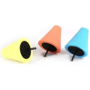 Cone Shaped Sponge Drill Metal Polishing Foam Wheel with 1/4" Shank Cleaning Buffing Pad for Car Wheel Polishing Washing Durable