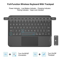 Clavier avec pavé tactile sans fil pour iPad Pro 11 pouces 1ère-4ème génération et iPad Air 11 pouces M2 M3 M4, clavier intégré avec charge USB-C