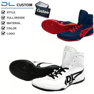 Chaussures <span class=keywords><strong>de</strong></span> lutte et <span class=keywords><strong>de</strong></span> boxe respirantes à tige haute, baskets d'entraînement légères, semelle en caoutchouc antidérapante - Product Image 1