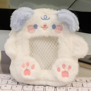 Portefeuille en peluche personnalisé de 13 cm en forme de chien Capybara avec porte-clés, cordon de dessin animé, porte-carte <span class=keywords><strong>photo</strong></span> Kpop en peluche, sacs en tissu - Product Image 3