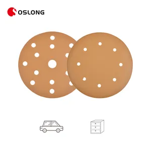 Disque de ponçage en or de support PSA personnalisé de 6 pouces 150mm, disque de ponçage de Surface Fine et lisse pour voiture, disque abrasif pour bois