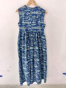 Qualité d'exportation 100% coton robe ample pour femmes Style indien Animal imprimé sans manches respirant dentelle naturelle inde - Product Image 6