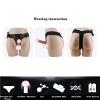 2021 nouvelle télécommande de Vibration à vitesse Variable doux Strapon Double pénétration gode pénis avec ceinture pour les femmes sexe lesbien
