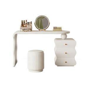 Meubles <span class=keywords><strong>de</strong></span> chambre à coucher pour femmes ensemble fournisseur crème moderne <span class=keywords><strong>3</strong></span> <span class=keywords><strong>tiroirs</strong></span> blanc maquillage vanité bureau chambre commode avec miroir - Product Image 5