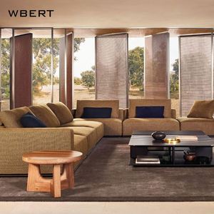 WBERT Table basse minimaliste italienne en bois massif laqué pour hôtel et villa Table basse latérale d'angle - Product Image 3