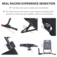 Chaise de simulateur de course confortable GY018-2 pour la conduite automobile, support de levier de vitesses, siège de jeu pour Logitech