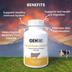 Nutritional Supplement Milk Powder <strong>Cow</strong> <strong>Colostrum</strong> <strong>Capsules</strong> with Protein Supports Healthy Immune System - Product Image 1