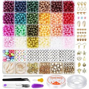 Kit per la creazione di gioielli fai da te a 28 Grid in argilla morbida e morbida con lettere popolari accessori per bracciali con perline <span class=keywords><strong>Lucite</strong></span> in plastica acrilica - Product Image 4