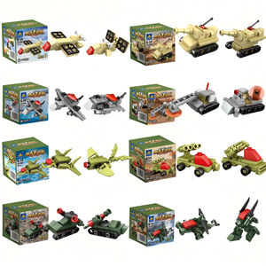 Set di Blocchi da Costruzione Mini 2-in-1 HTL, Giocattolo Educativo DIY per Bambini, Mattoncini a Particelle Piccole, Serie Militare e Polizia - Product Image 3