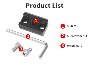 Adaptador de tornillo de 1/4 pulgadas, Puerto extensible para Dji <span class=keywords><strong>Ronin</strong></span> <span class=keywords><strong>S</strong></span>, reemplazo de montaje M4 a cámara, placa de montaje de Monitor de vídeo para brazo mágico de Monitor - Product Image 3