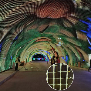 Outdoor DMX Transparent LED Pixel Mesh Screen Flexible PVC Media Facade Event Party Display Point <strong>Lights</strong> LED <strong>Light</strong> <strong>String</strong> - Product Image 4