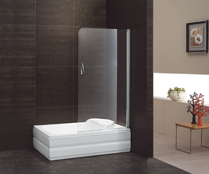 Mampara de Ducha Plegable sin Marco, Pantalla para <span class=keywords><strong>Bañera</strong></span> sin Manijas, en Vidrio Templado de 6mm/8mm, para Hotel, Villa - Product Image 2
