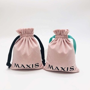 Custom Logo Printed Velvet Jewelry Drawstring <b>Dust</b> Pouch High End Gift Cosmetic Packaging Velvet <b>Bag</b> - Product Image 3