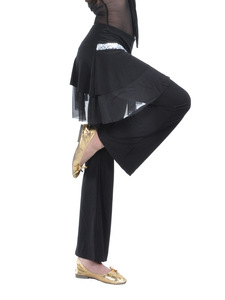 Culottes de danse orientale et de danse <span class=keywords><strong>latine</strong></span> à double usage, confortables, couleur unie, costume de pratique tendance, jupe-pantalon de danse <span class=keywords><strong>latine</strong></span> légère - Product Image 4